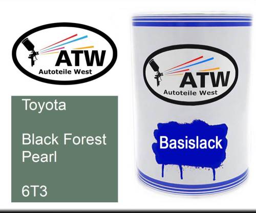 Toyota, Black Forest Pearl, 6T3: 500ml Lackdose, von ATW Autoteile West.